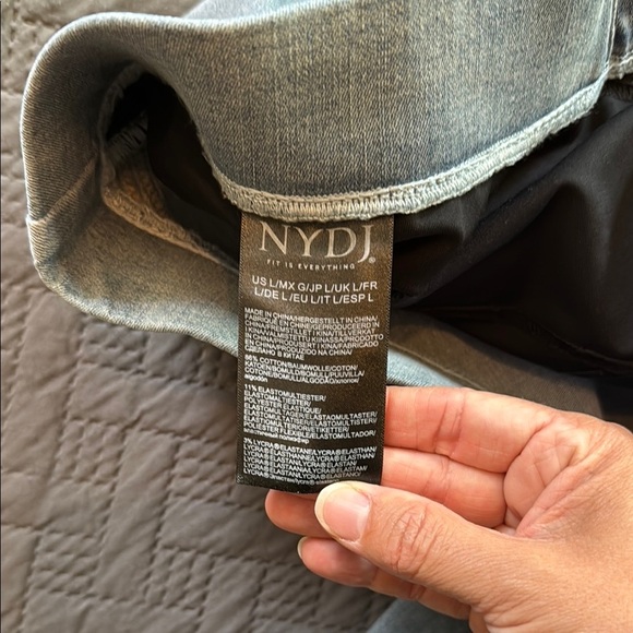 NYDJ Sculpt-Her Size Large Light Blue Wide Leg Denim Jeans - Picture 8 of 11